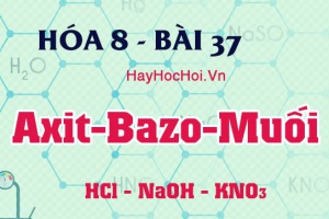 Công thức hóa học của Axit Bazơ Muối, Cách phân loại gọi tên axit, bazơ muối và bài tập - hóa 8 bài 37